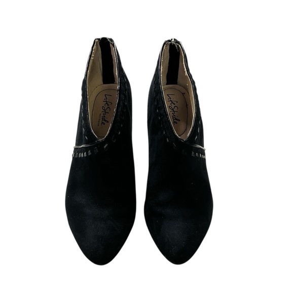 Life Stride Flex Suede Black Ankle Boots - Picture 2 of 4